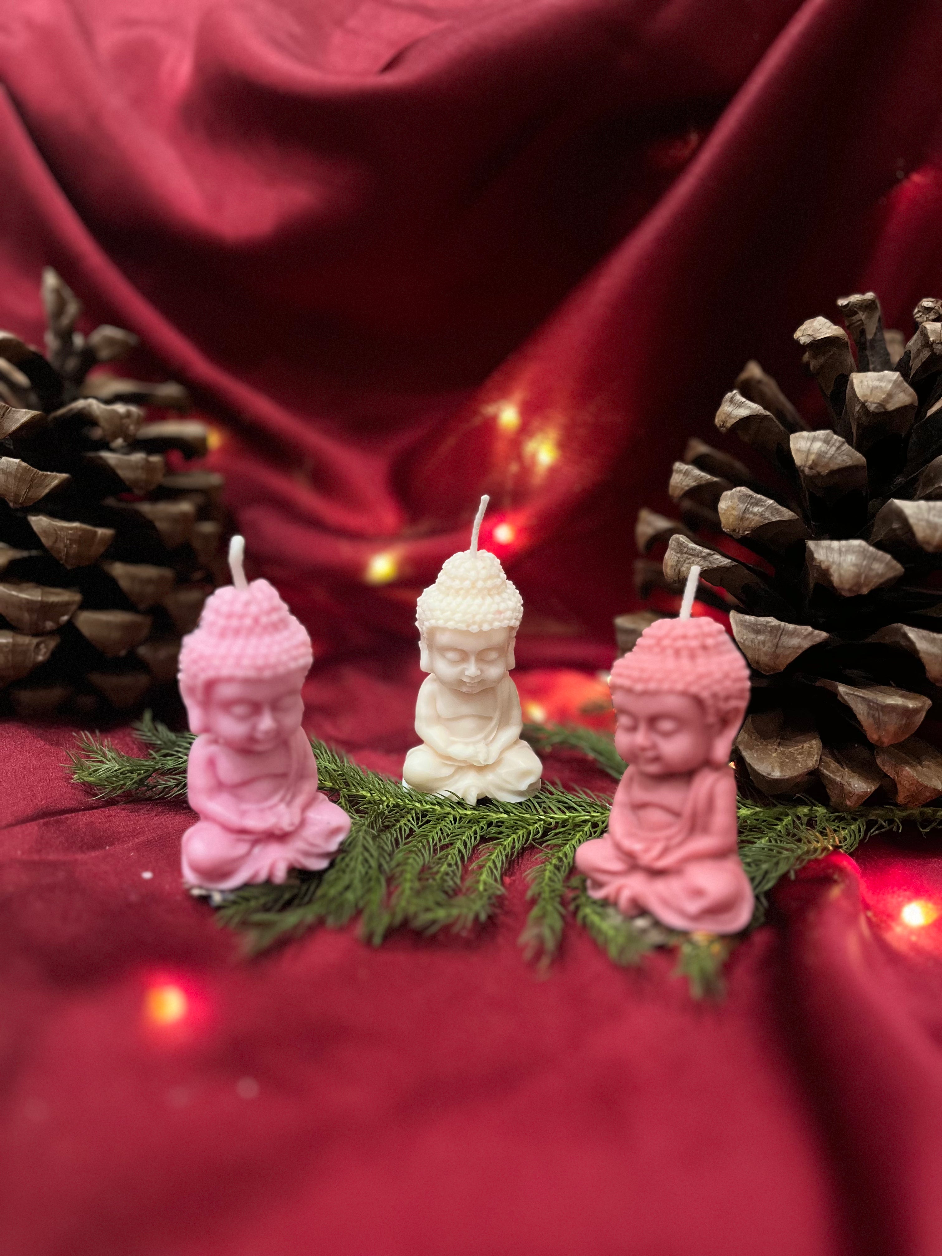Meditating Buddha Candles - Set of 3
