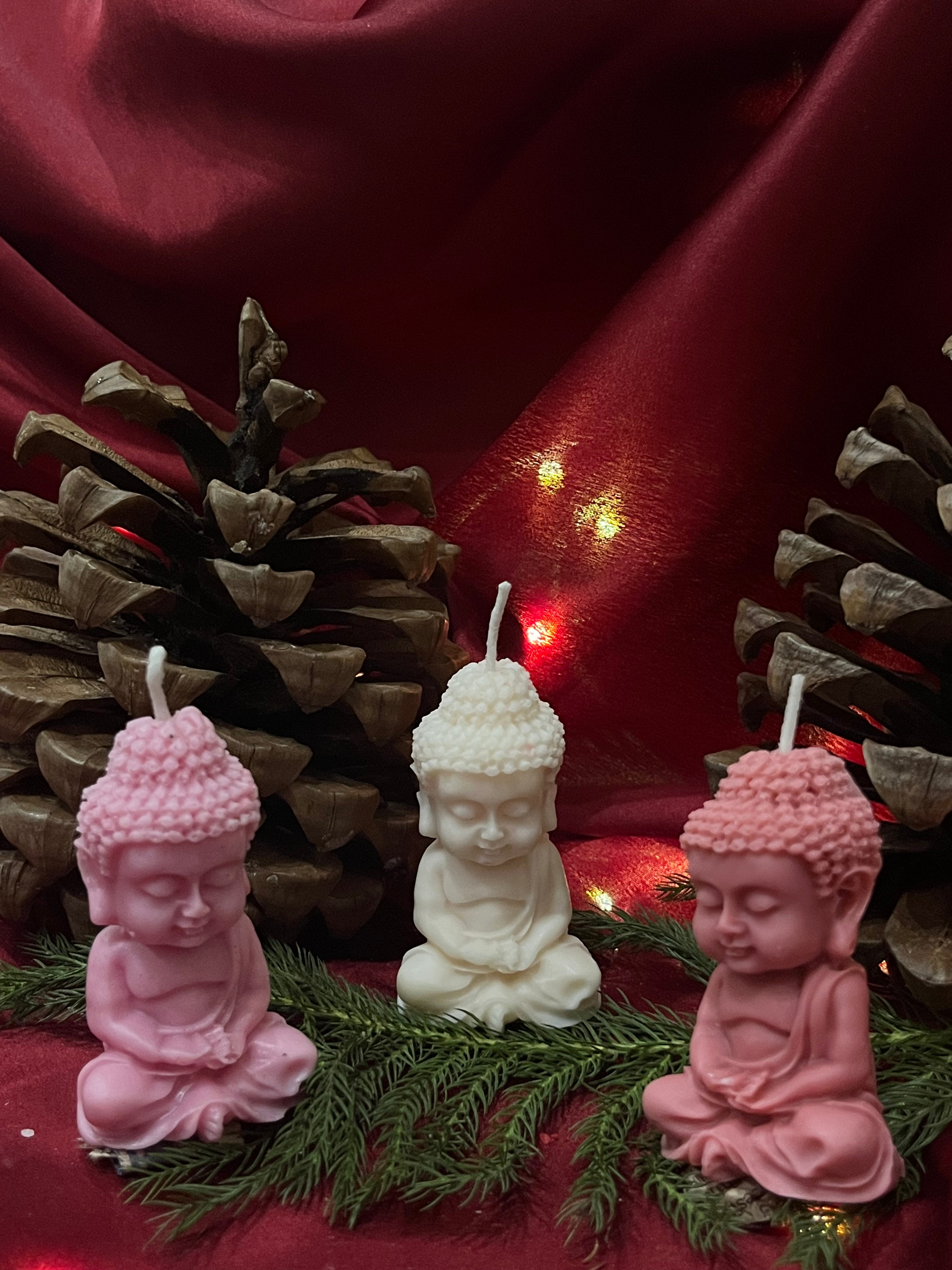 Meditating Buddha Candles - Set of 3