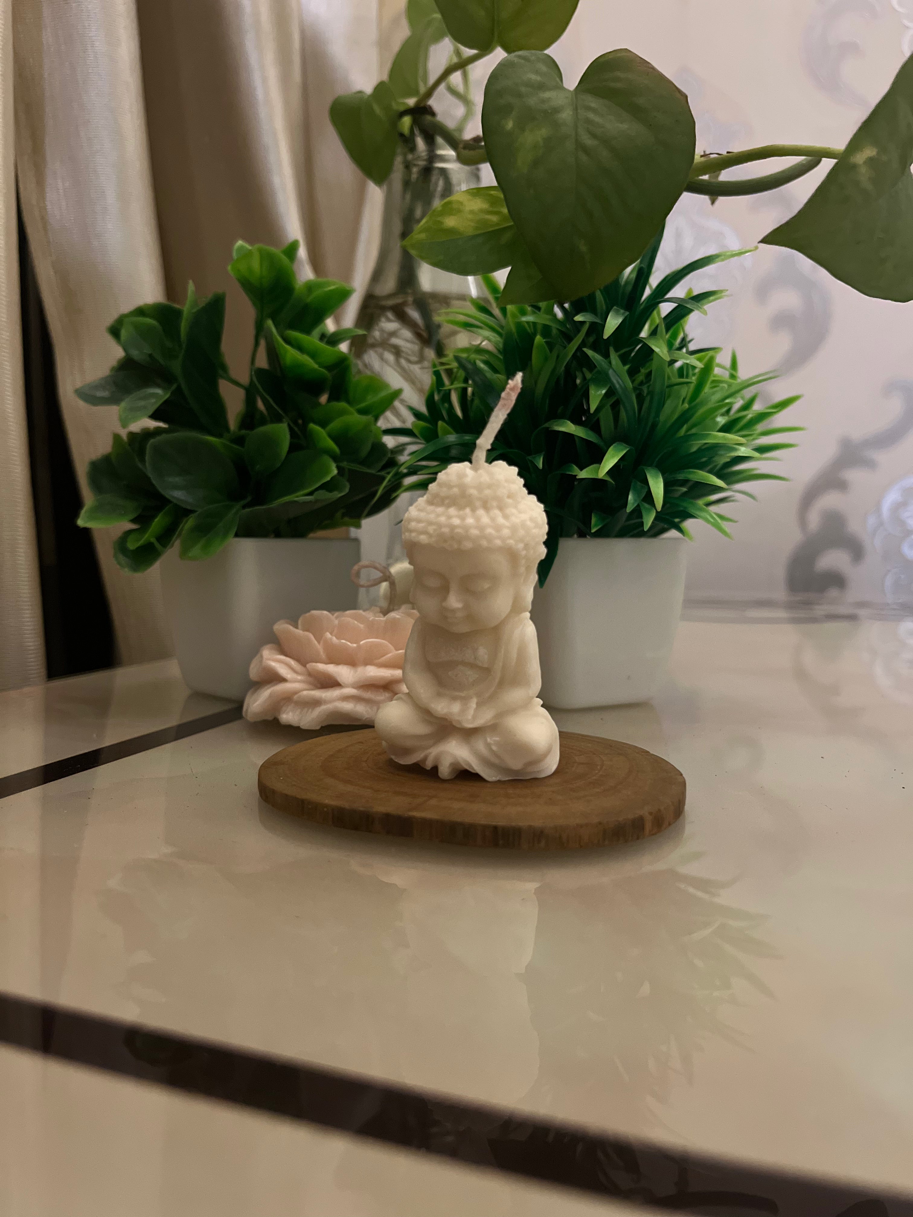 Meditating Buddha Candles - Set of 3