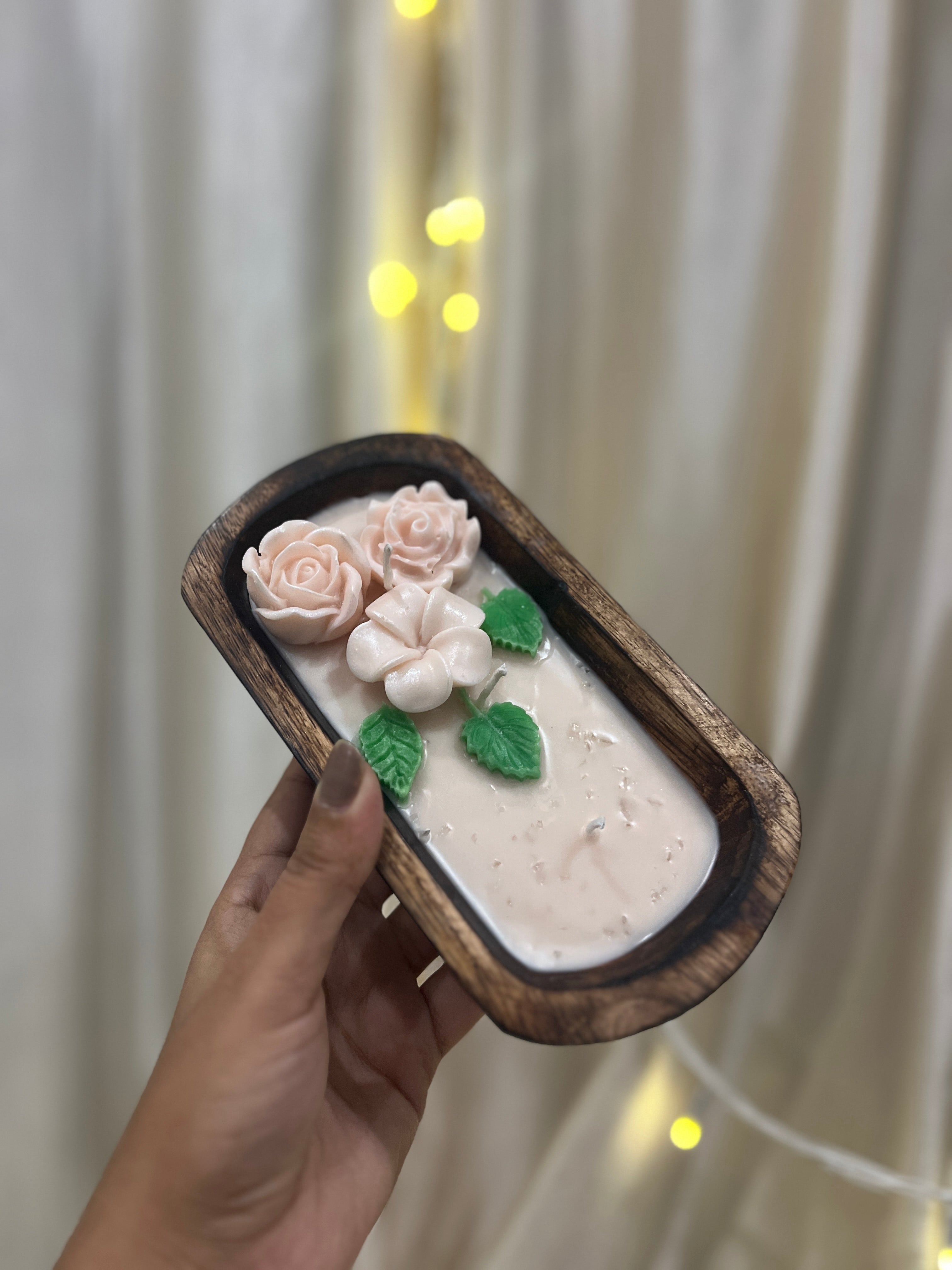 Floral Boat Candle